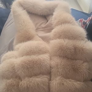 Reversible,  faux fur vest